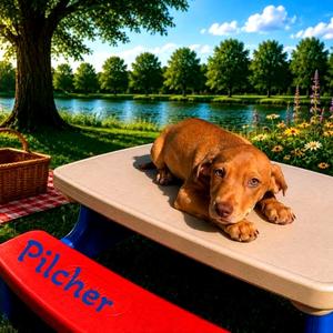 Pilcher, Mixed Breed (Medium), puppy, available for adoption