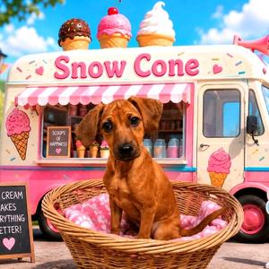 Snow Cone, Mixed Breed (Medium), puppy, available for adoption