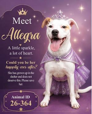 Allegra 26-364, Hound Mix, young, available for adoption