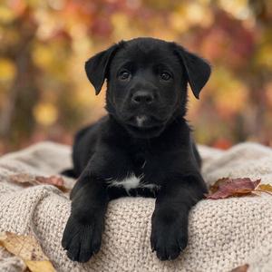 Book Pup - Funny Bunny, Labrador Retriever / Newfoundland Dog, puppy, available for adoption