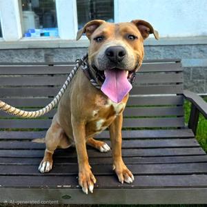 *GOMEZ, Pit Bull Terrier, young, available for adoption