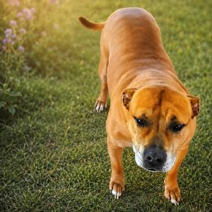 Redman, Bulldog, senior, available for adoption