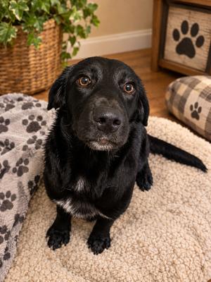 Edith, Border Collie / Labrador Retriever, puppy, available for adoption