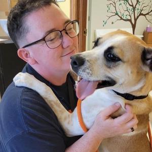 Fig, Hound / Mixed Breed, young, available for adoption